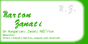 marton zanati business card